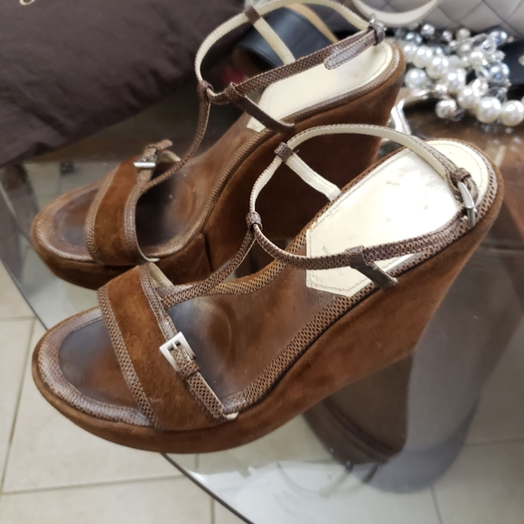 Prada platform brow swey leather size 7 - Picture 7 of 8